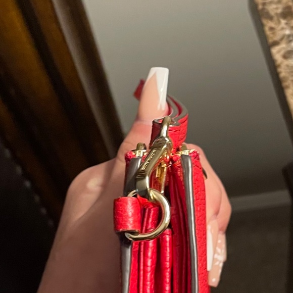 MICHAEL KORS Adele Leather Smartphone Wallet | color: lacquer red BRAND NEW - Picture 3 of 9